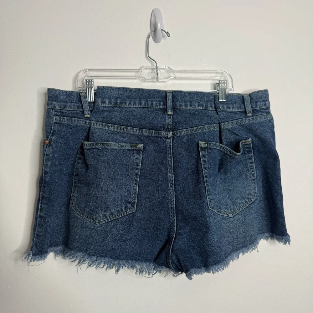 NWOT Raey Fold Raw Hem Denim‎ Shorts Size 32 Coastal Casual Minimalist Summer